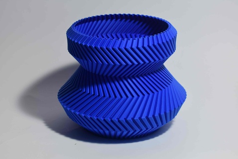 zig zag vazo 3d modeller indir Creality bulut ev dekor 3d print model - Mito3D