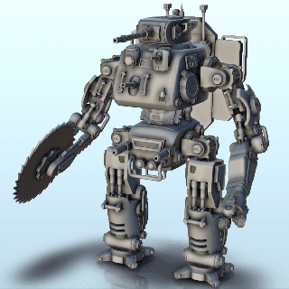 zahildín combate robot 23 sci fi Ciencias ficción futuro 4 robots 3d print model - Mito3D