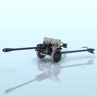 zis 3 anti tank canon ww2 terrain diorama 3d print model - Mito3D