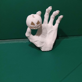 zombie hand catches pumpkin Characters 3d print model - Mito3D