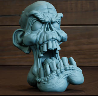 zombie head 3d models download creality cloud Monsters 3d print model - Mito3D