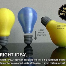 'bright' idea' home household unique two part threaded storage screw reward prizegiving prize giving present practical novelty novel multipart multi-part money box model light bulb innovation innovate ideas idea holder good gift funny design creative create container collectable coins coin bulbs bright balancing award art trophy 3d print model - Mito3D