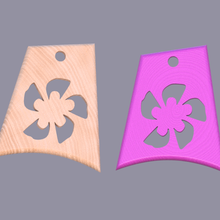 'classy flower' earring jewelry earrings flower idealab 3d print model - Mito3D