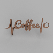 'coffee heartbeat' earrings jewelry earring coffee dna biology math study mathematics confined nerdy valentine valentines day 3d print model - Mito3D