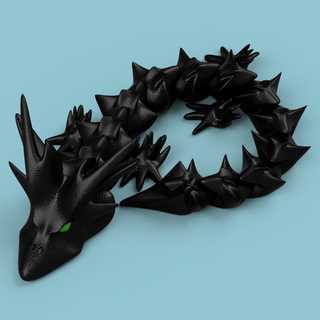 'horny dragon' - print-in-place articulated dragon - support free - commercial license Art horny dragon dragon articulated dragon support free no support print-in-place dragon toy horned dragon crystal dragon zurlingo-3d  3d print model - Mito3D