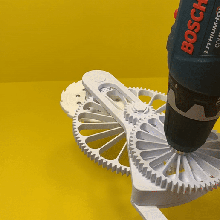 'jayblade' launcher engineering mechanical art toy spinning top gears desk 3d print model - Mito3D