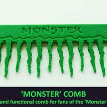 'monster' comb fashion accessories wallet trendy travel teen scary present party novelty monster mens logo joke humour household home halloween hair care glow dark gift fun fashionable dress-up dress design costume birthday bedroom bathroom 3d print model - Mito3D