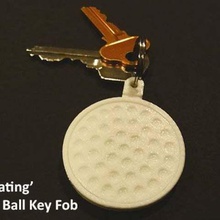 'rotating' golf ball key fob jewelry keychains sport rotating ring print place moving chain keychain tee golfing golfer gift fathers day father 3d print model - Mito3D