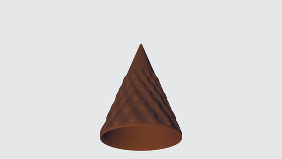 +10 glace crème cônes commercial utilisation cône boutique éco recyclable réutilisable 3d print model - Mito3D