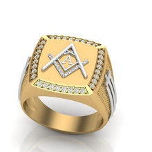 - carta anillo de sellar la joyería alfabetos singet signetring el diamante oro plata platino zbrush letras 3dprintable imprimible cnc joya jewells señores los anillos 3d print model - Mito3D