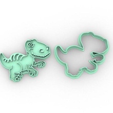 Rex Dinozor kurabiye kesici t rex kalıbı kesiciler kesme pul biscotti 3d print model - Mito3D