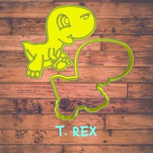 - rex dinosaur cookie cutter cortador galleta dinosaurio gadget t-rex animal dinosaurs 3d print model - Mito3D