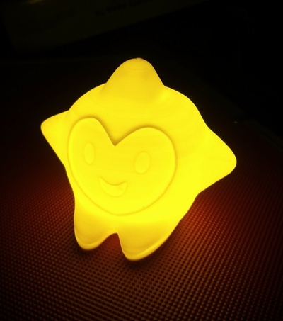 estrela conduziu luz of desejos projetado luminária brinquedo arte decoração ash valentino 2024 animação 3d print model - Mito3D
