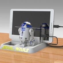 - star wars r2d2 android cell phone tablet holder 3d print model - Mito3D