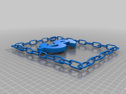 chain signe chaîne dollar prusa i3 mk3 3d impression 3d print model - Mito3D