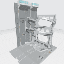 mhb04c mecha hangar bahía 04 personalizable expansión 3d impresión archivos gundam Gunpla robot base reparar juguete ciencia ficción pasatiempo bricolaje diy espacio 3d print model - Mito3D