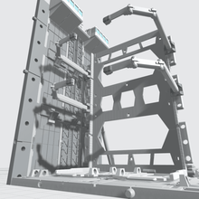 mhb04f mecha hangar bahía 04 accesorio 3d impresión archivos gundam Gunpla robot base reparación juguete ciencia ficción pasatiempo bricolaje diy espacio astronave 3d print model - Mito3D