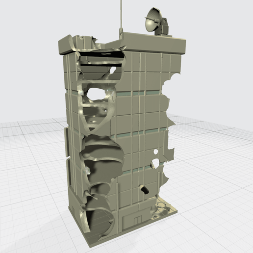 mhb05f e Mecha sci fi kule sonradan model faliyet alani sahne Fikstür 3d Yazdır Dosyalar bilimkurgu Uzay robot gundam gunpla oyuncak hobi savaş bina kendin yap patladı 3D print model - Mito3D