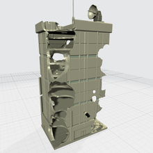 mhb05f mecha sci fi torre conseqüência modelo cena fixação 3d impressão arquivos scifi espaço robô gundam Gunpla brinquedo passatempo batalha construção faça explodiu 3d print model - Mito3D