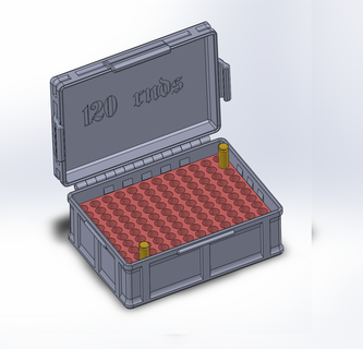 223 556 rugged container nato case ammunition ammo box hinged cartridge 3d print model - Mito3D