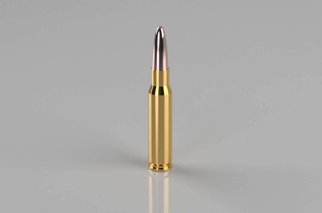 308 win cartridge exact dimensions rifle ammo gun 3D print model - Mito3D