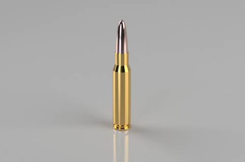 308 ganar cartucho exacto dimensiones rifle munición pistola 3d print model - Mito3D