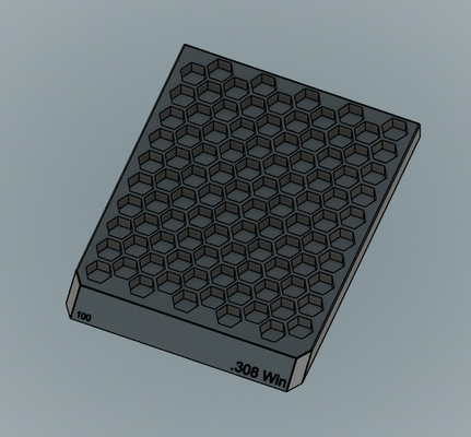 308 gagner rechargement bloquer 100rds outils armes feu gradin dillon rcbs frankford lyman chasse fusil ar10 3d print model - Mito3D