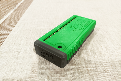 380 ammo case -50 rounds 3d print model - Mito3D