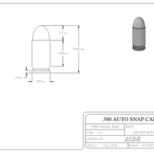 380 auto chasquido gorra herramienta bala 3d print model - Mito3D