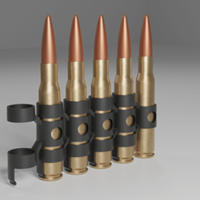 50 cal bala correia vários 50cal cinto 50bmg 3d print model - Mito3D