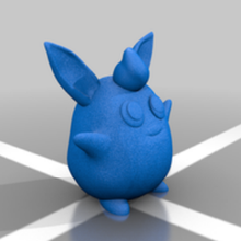 wigglytuff pokemon ventilador Arte escultura 3d print model - Mito3D