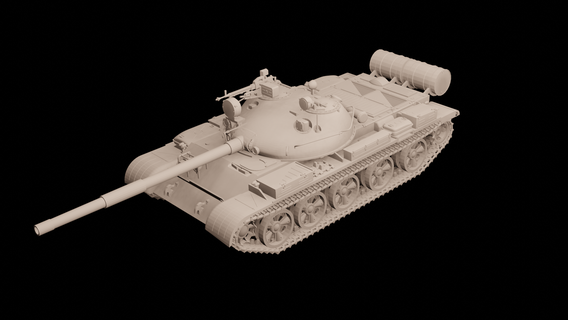réservoir t62a guerre bataille échelle peindre Chariot combat 3d print model - Mito3D
