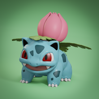 002 ivysaur Pokémon type plante créature monstre anime Jeux animal 3d print model - Mito3D