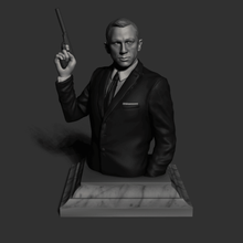 007 james bond bust collectible toy statue hot toys hollywood 3d print model - Mito3D