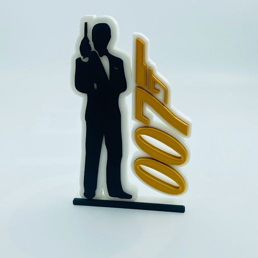 007 Logo Kunst einfach 3D print model - Mito3D