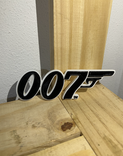 007 logo James liaison 3d print model - Mito3D