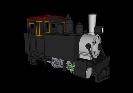 009 libero professionista baldwin loco corpo vapore locomotiva 3d print model - Mito3D