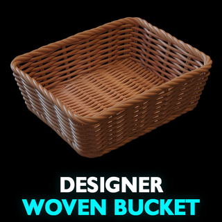 03 woven bucket holder accessories decor deskholder toy penpencil homedecoration decodiy 3d 3dprint 3dprintable 3dart 3dprintmodel model3d printable kid house wicker basket design 3d print model - Mito3D