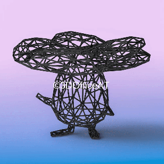 045 vileplume Pokémon filaire figure 3d impression câble art résine décoration Accueil maison décor collectionner modèle numérique loisir ventilateur 3d print model - Mito3D