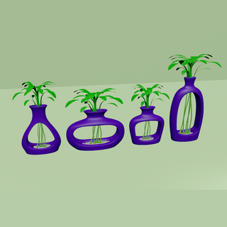 04 vasos coleção moderno plantar vaso stl imprimível Panela criativo decoração decorativo Diversão engraçado flor jardim 3d print model - Mito3D
