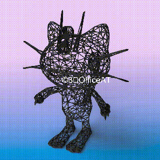 052 miyav pokemon telsiz şekil kablolu sanat ev dekoru 3dprinting kendin yap benzersiz hediye modern dizayn gölge efekti anime hayranları oyuncular çocuklar koleksiyonerler 3d print model - Mito3D