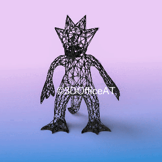 055 golduck Pokémon filaire figure Accueil maison décor art résine 3d imprimante numérique modèle limité édition unique cadeau élever étourdissant magnifique easy to use 3d print model - Mito3D
