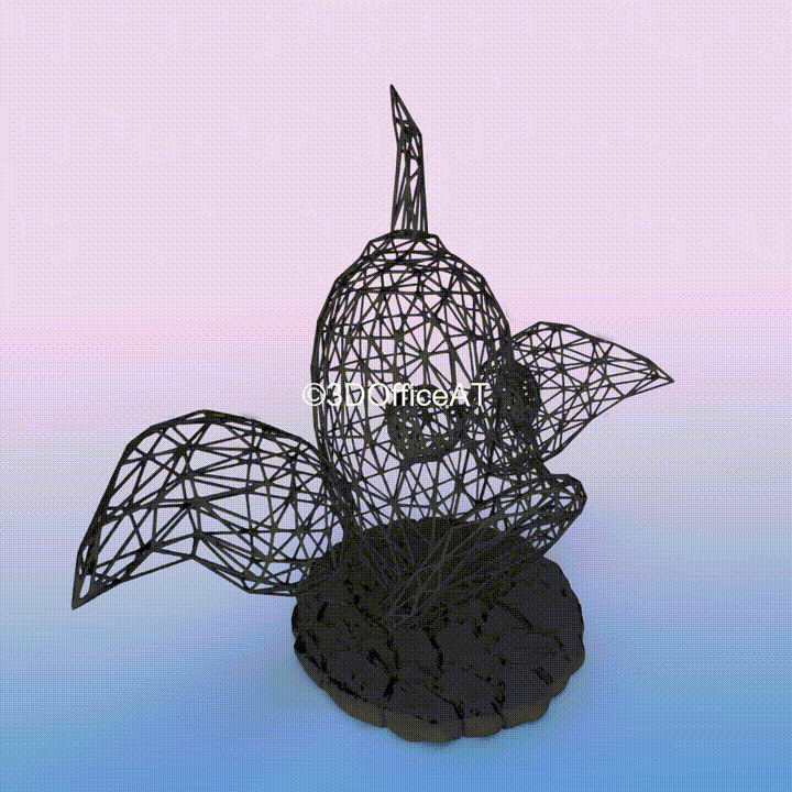 070 choradeira Pokémon wiremon figura casa decoração natureza resina 3d impressão digital modelo único colecionável feito mão intrincado Projeto limitado edição ventilador arte fio 3D print model - Mito3D