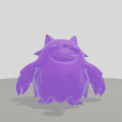 091 mundo pal wumpo arte pwd camarada amigos empujar lun monde animal mmo jeux 3d print model - Mito3D