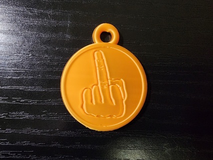 0 fucks pendant 0fucks necklace coin middlefinger 3d print model - Mito3D