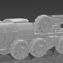 1-100 maz 7310 recovery - loading vehicle game battlefront russian soviet team yankee truck games 3d print model - Mito3D