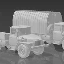 1 100 ural pianale camion ponte strato gioco fronte battaglia fiamme guerra fow russo sovietico squadra yankee utilità Giochi 3d print model - Mito3D