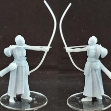 1-54 - human archer 1 54mm dnd fantasy pathfinder rpg toy 3d print model - Mito3D