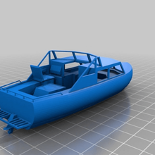 1-87 cabin cruiser mv bait-fish full hull waterline game toy accessories h0 scale 3d print model - Mito3D