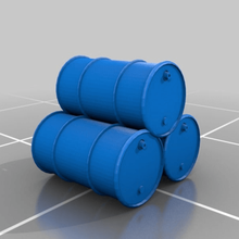 1-87 ho 55 gallon drums various hobby wargaming model trains railroad 15mm scale 3d print model - Mito3D